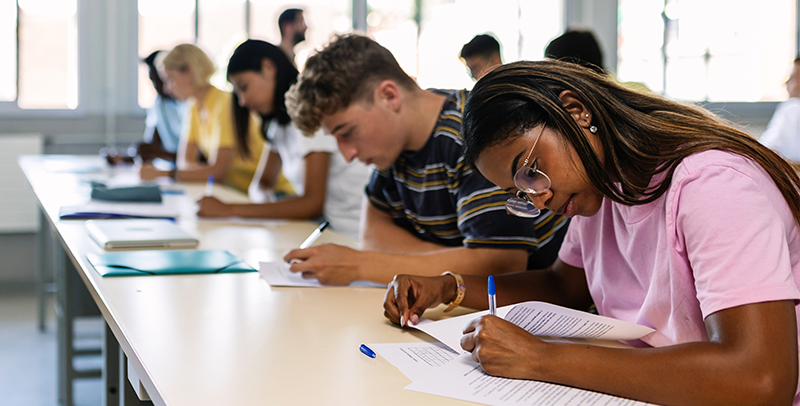 Students at Desk